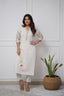 White Embroidered Cotton Kurta Set