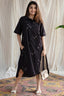Black Cotton Printed Dress