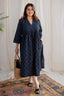 Black Hand Block Printed Cotton Dress