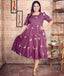 Purple midi dress, taraash