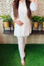 Off White Chikankari Cotton Co-ord Set