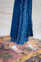 Blue Hand Block Dabu Printed Cotton Kurta Set