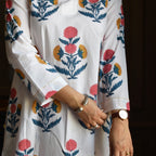 White Boota Hand Block Printed Cotton Co-ord Set