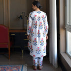 White Boota Hand Block Printed Cotton Co-ord Set