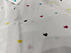White Heart Printed Cotton Kurta Set